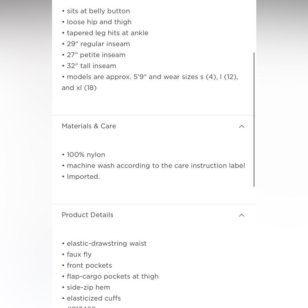 NWT- Old Navy  L tall. High Waist Ankle Zip Cargo Jogger - Picture 3 of 11